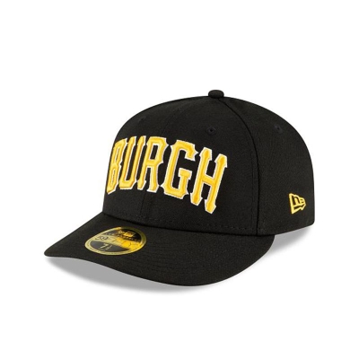 Pittsburgh Pirates Gorra | New Era MLB Ligature Low Profile 59fifty Fitted Cap Mexico - Negros